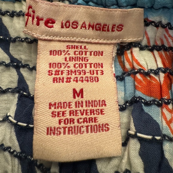 Fire Los Angeles Multi-Color Cotton Above Knee Sun Dress Women's Size medium - Picture 11 of 12